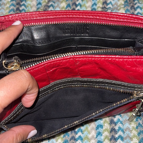 See by Chloe Red Patent Leather Wallet Wristlet Clutch - Picture 4 of 5